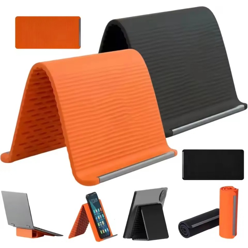 Laptop Accessories For Office - Flexibler, faltbarer Silikon-Handyhalter, tragbarer, verstellbarer Multi-Winkel-Desktop-Ständer