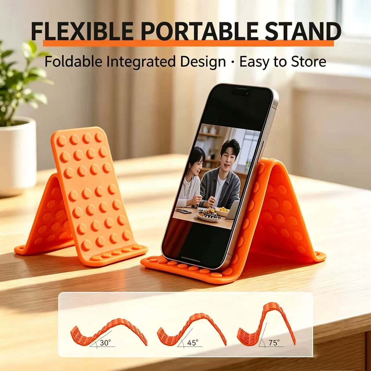 Laptop Accessories Organizer - Tragbarer Universeller Telefonständer Winkelverstellbarer Silikon-Desktop-Tablet-Laptop-Halter Faltbare