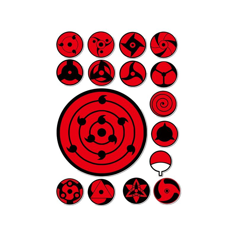Laptop Accessories For Gift - Sharingan-Auge-Aufkleber-Set, wasserdichte Vinyl-Aufkleber für Helm, Laptop,
