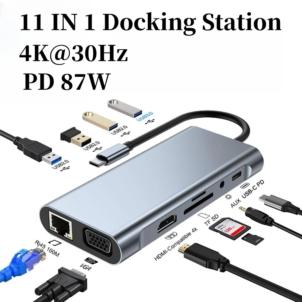 Usb C Docking Hub - 4/7/8/11in1 Docking Hub 4K USB erweiterte