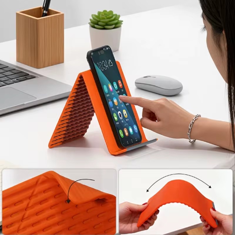 Laptop Accessories For Office - Flexibler, faltbarer Silikon-Handyhalter, tragbarer, verstellbarer Multi-Winkel-Tischständer