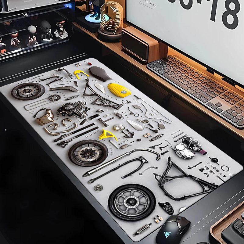 Laptop Accessories For Office - Zerlegbares Diagramm-Gummi-Mauspad XXL Gaming-Zubehör Büro-Gamer Tastatur-Schreibtischunterlage