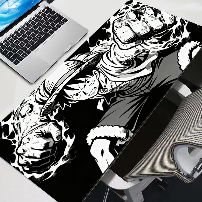 Laptop Accessories Gaming - Schwarz-weißes Mauspad One Piece Ruffy Big