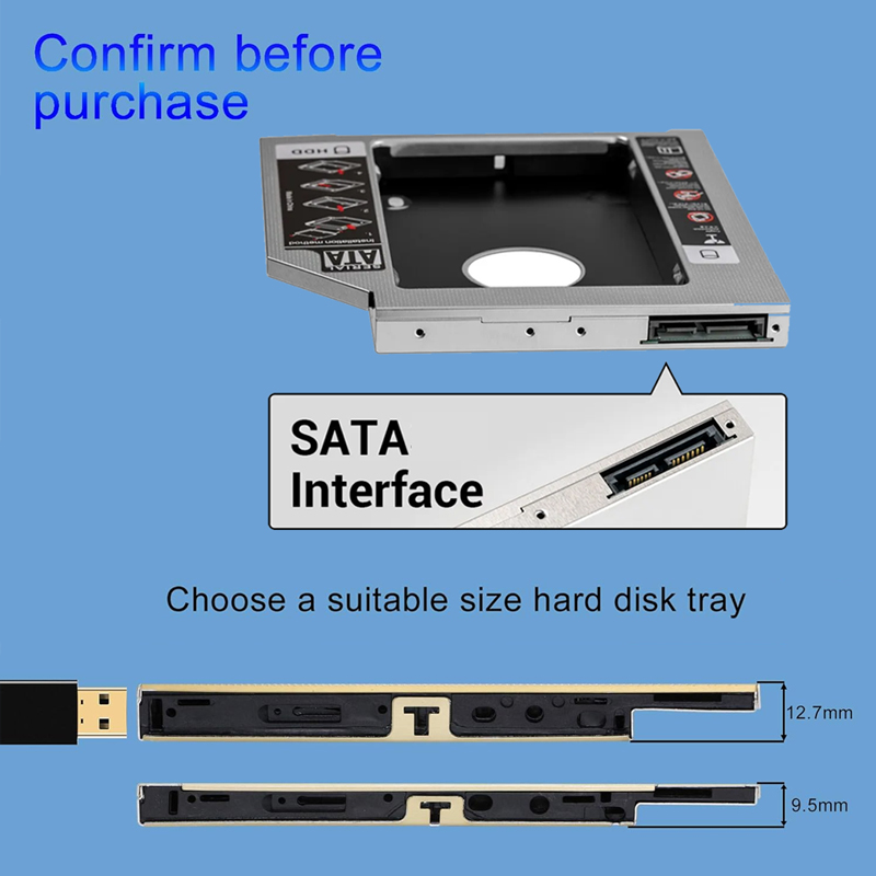 HDD SSD Caddy Adapter SATA 3.0 – Laptop Accessories Organizer Bewertung und Preis