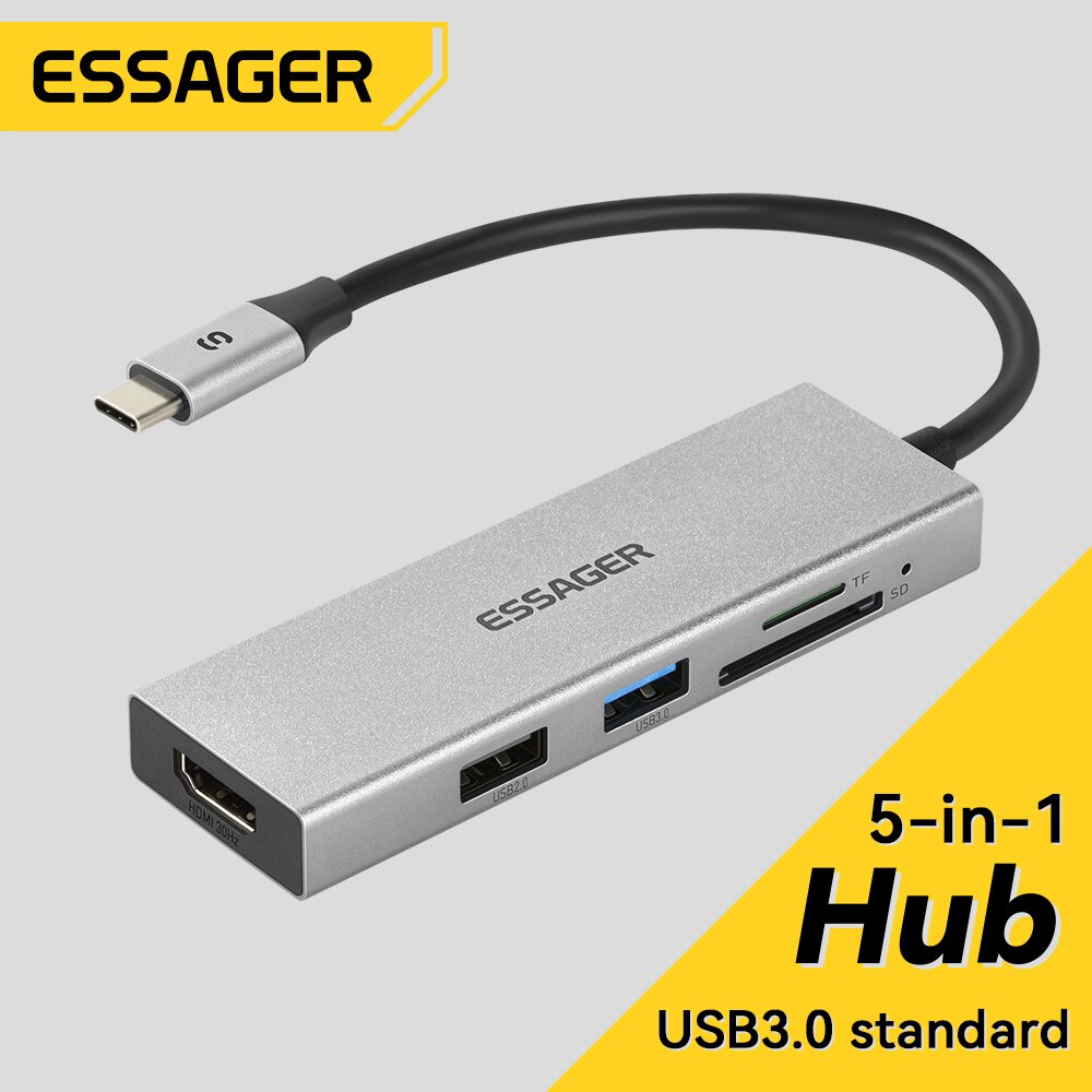 Essager 5-in-1 USB C HUB HDMI- – Usb C Docking Hub Bewertung und Preis