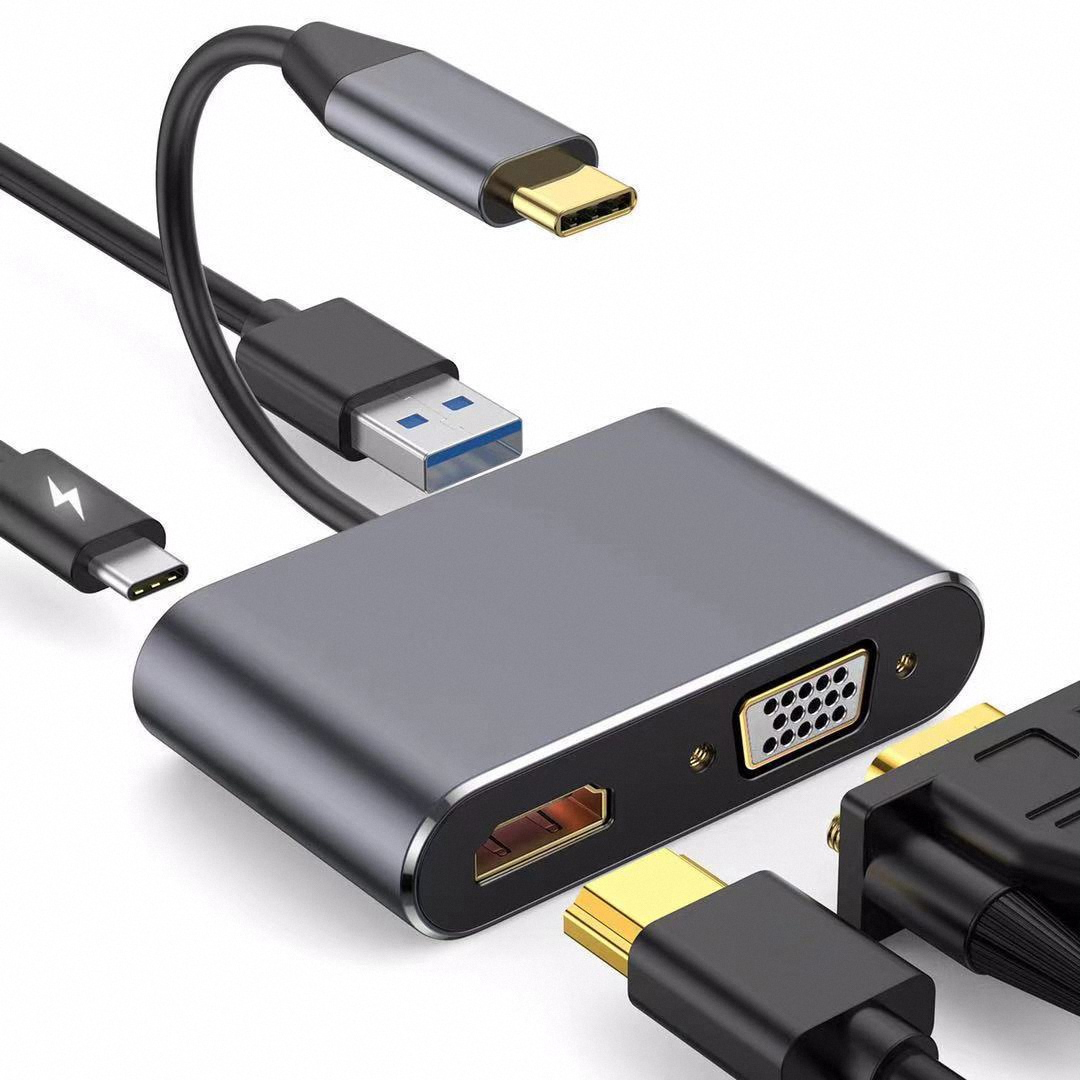 4K USB Typ C zu VGA 1080P USB  – Usb C Docking Hub Bewertung und Preis
