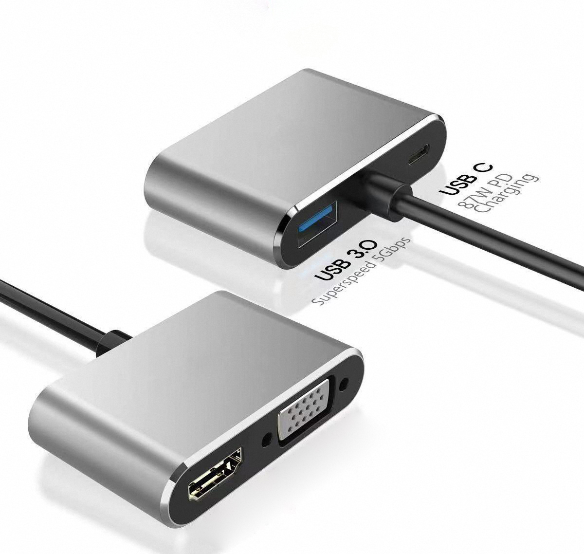 4K USB Typ C zu VGA 1080P USB  – Usb C Docking Hub Bewertung und Preis